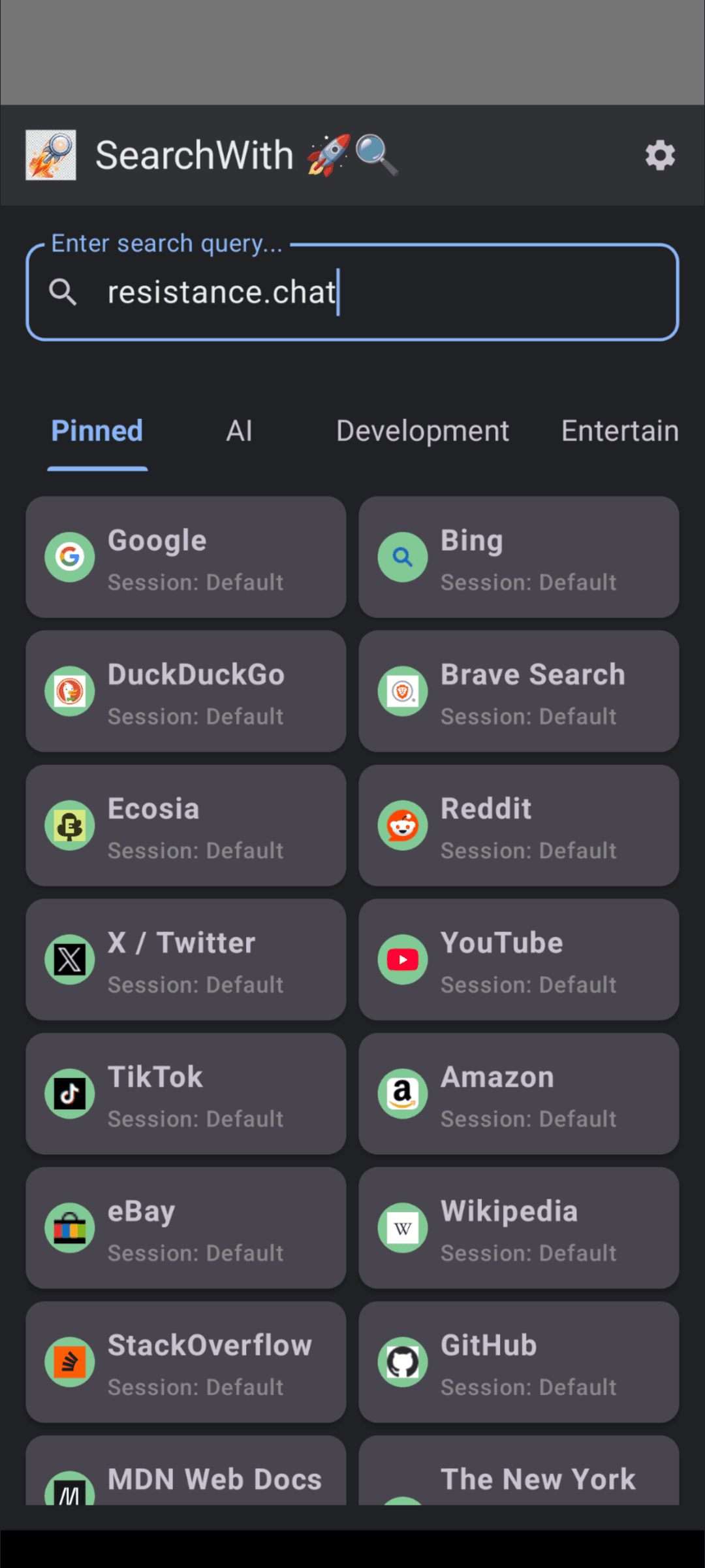 Pinned & Default